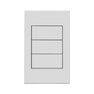 PLACA APAGADOR DE 3 INTERRUPTORES 3 VÍAS 90-277 VCA