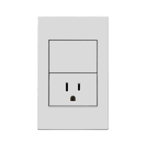 PLACA CONTACTO SENCILLO Y APAGADOR DE 1 INTERRUPTOR 3 VÍAS