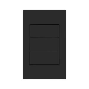 PLACA APAGADOR DE 3 INTERRUPTORES 3 VÍAS 90-277 VCA